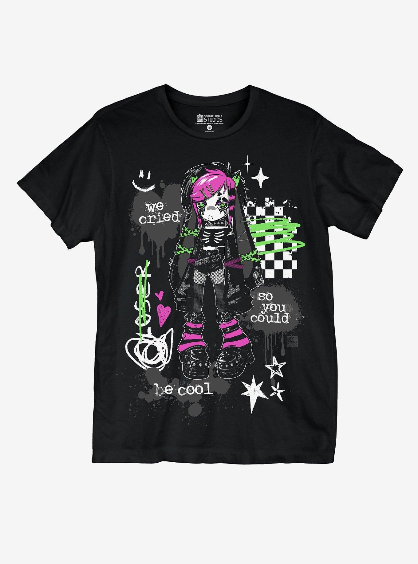 Crying Emo Girls TShirt By Square Apple Studios Graphic Tee | Graphic Tee | Unisex Shirt | High-Quality Print