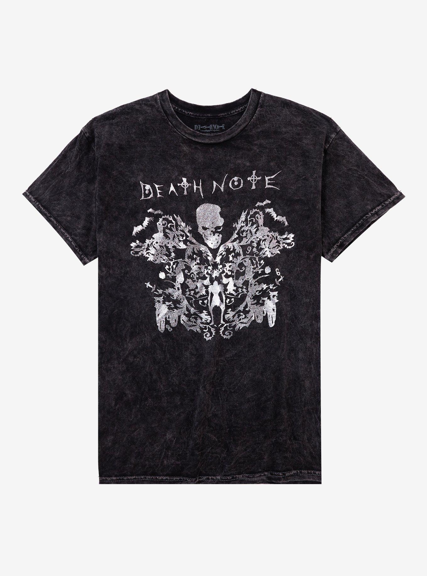 Death Note Silver Foil Filigree Dark Wash Girls TShirt Graphic Tee | Graphic Tee | Unisex Shirt | Top Trending Fashion