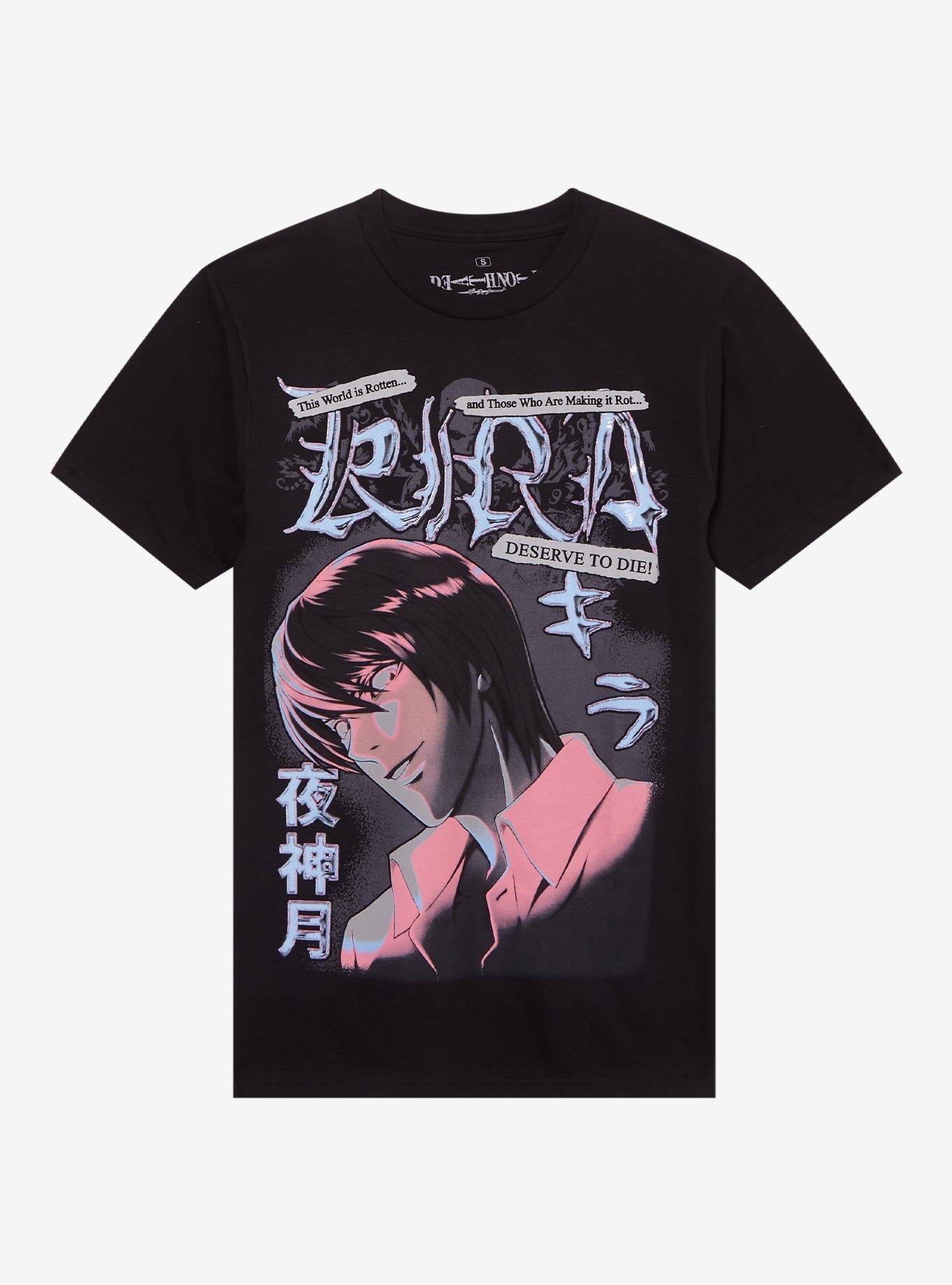 Death Note Kira Shiny Print TShirt Graphic Tee | Graphic Tee | Unisex Shirt | Perfect Gift for Fans