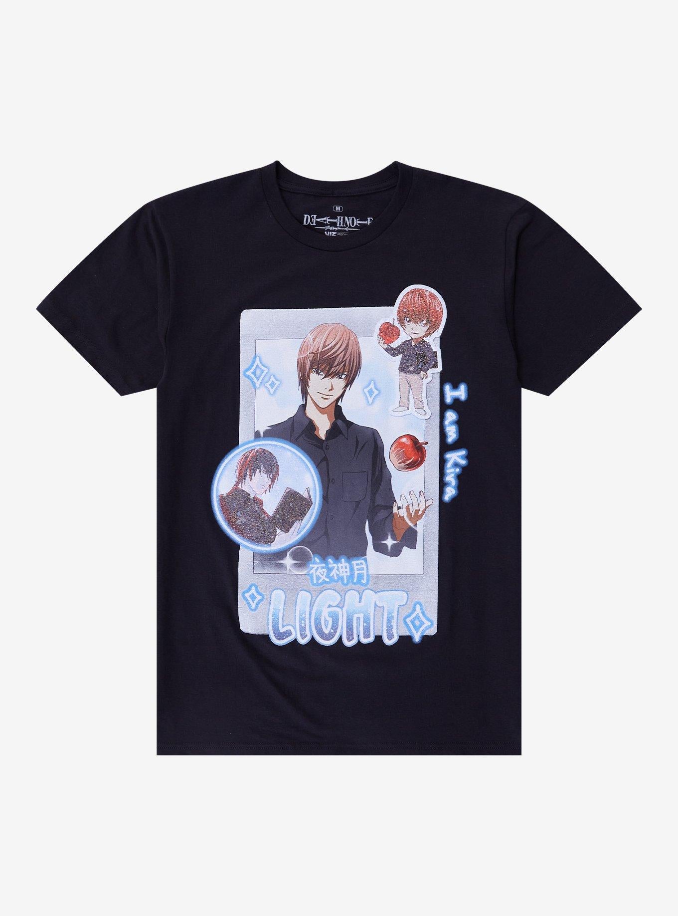 Death Note Light Chibi Glitter TShirt Graphic Tee | Graphic Tee | Unisex Shirt | Comfortable Daily Wear