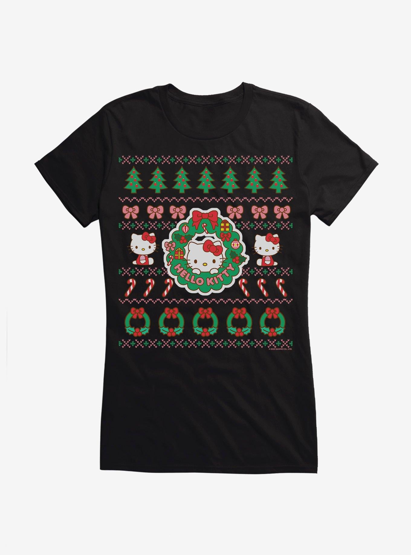 Hello Kitty Ugly Christmas Pattern Girls T-Shirt T-Shirt | Premium Graphic | Top Pick For Fans