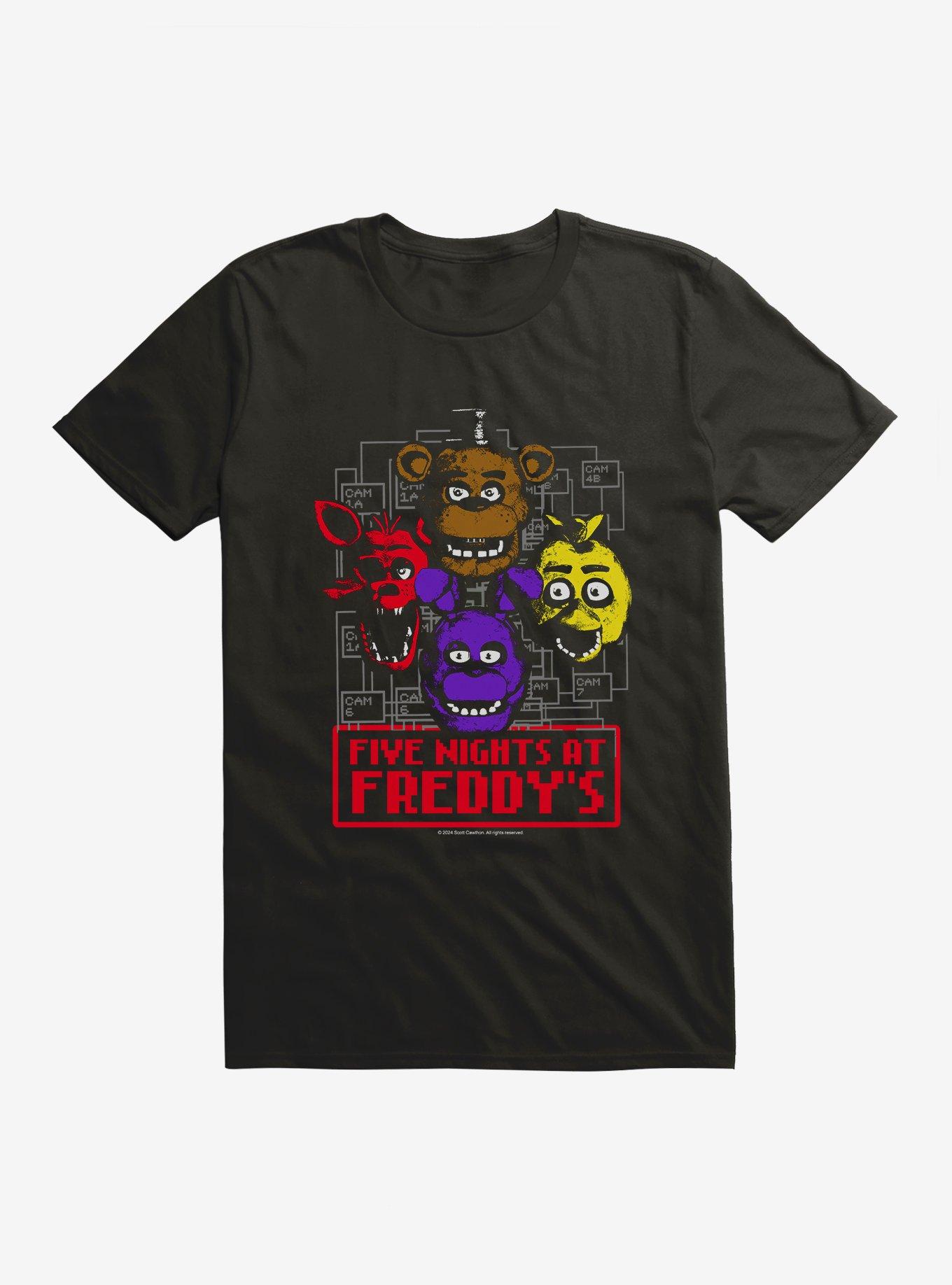 Five Nights At Freddy s Camera Map Characters Extra Soft T Shirt T Shirt Viral TikTok Gift Ready