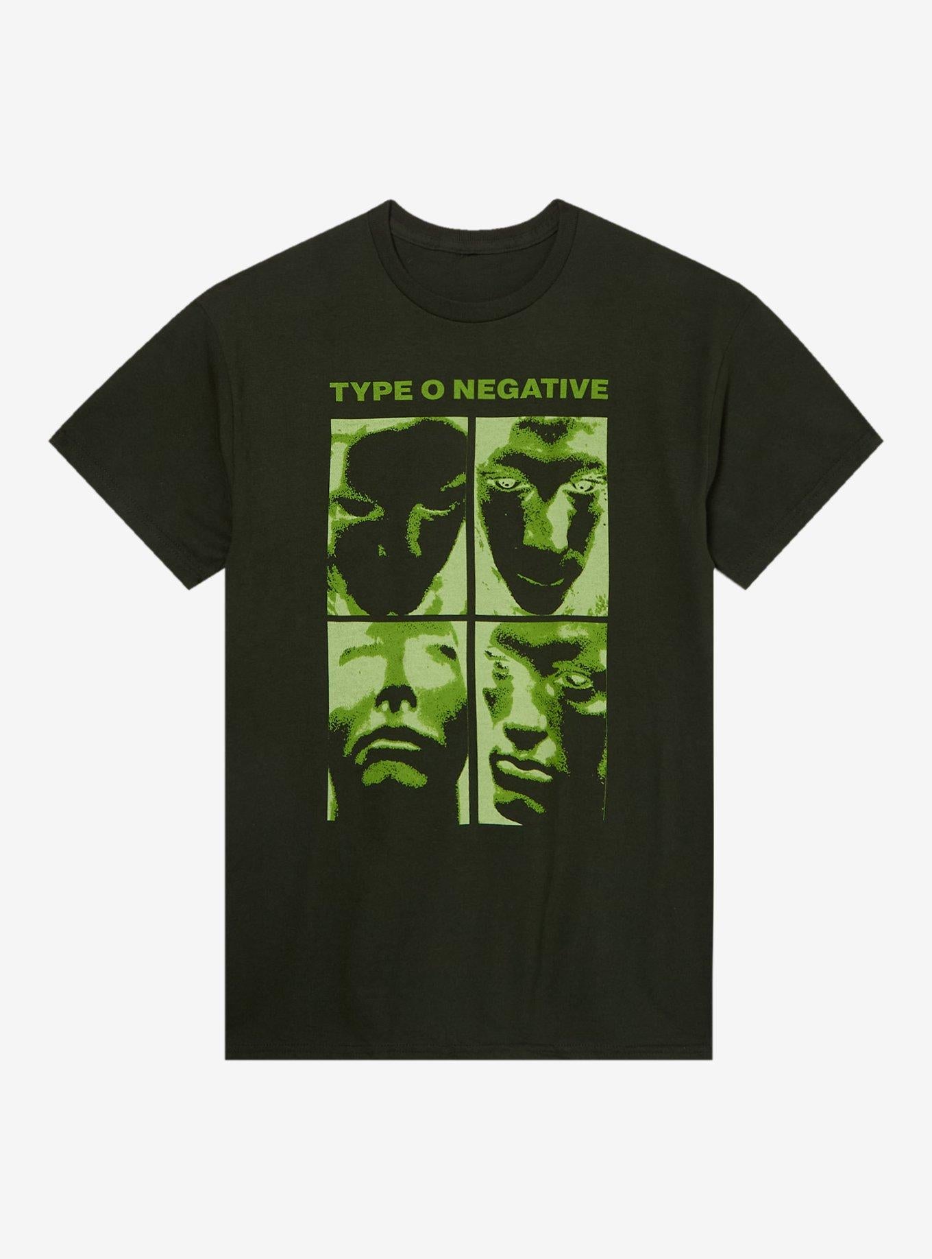 Type O Negative Green Faces Grid T-Shirt