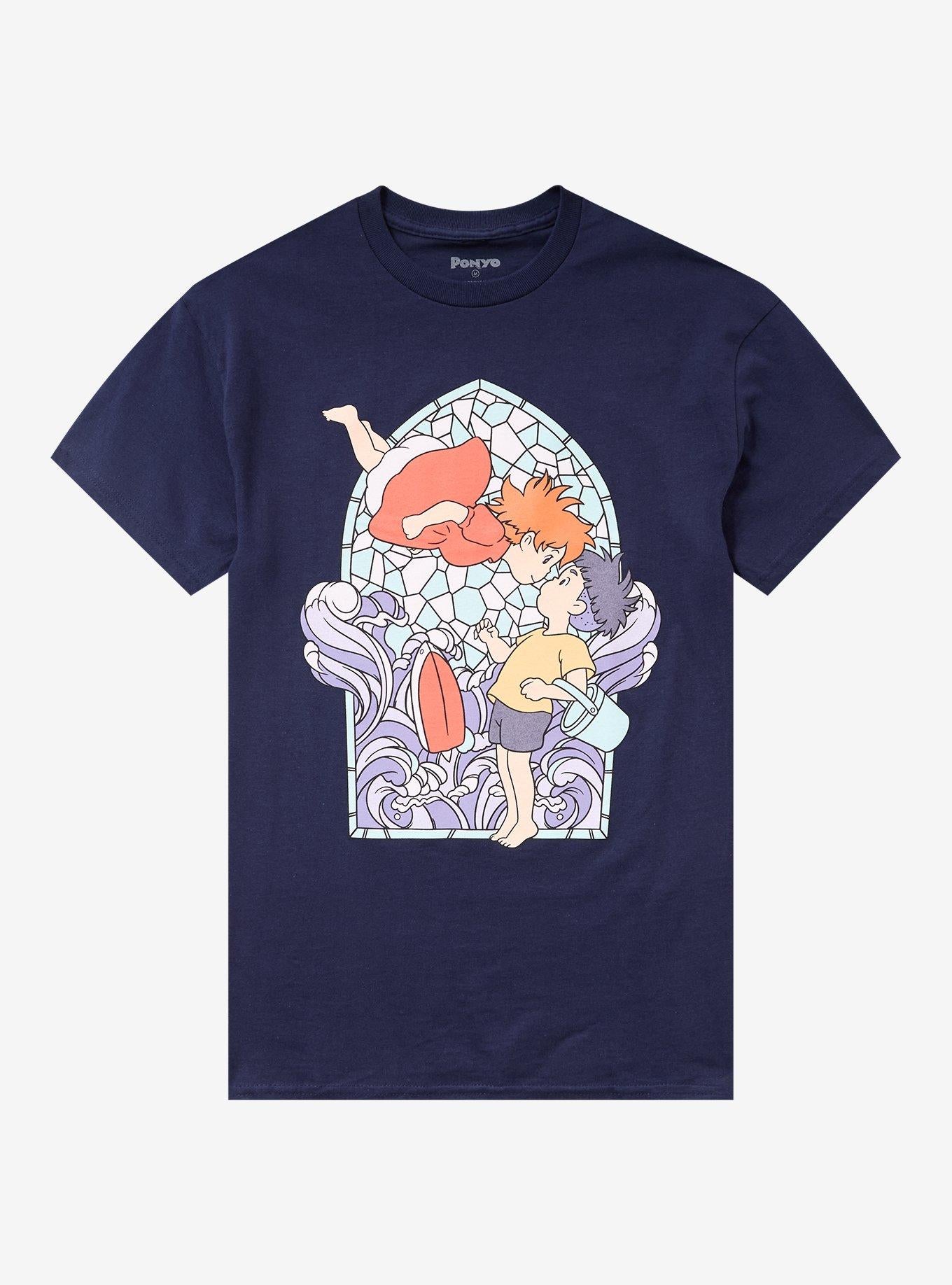 Studio Ghibli Ponyo Duo Stained Glass TShirt Graphic Tee | Graphic Tee | Unisex Shirt | High-Quality Print