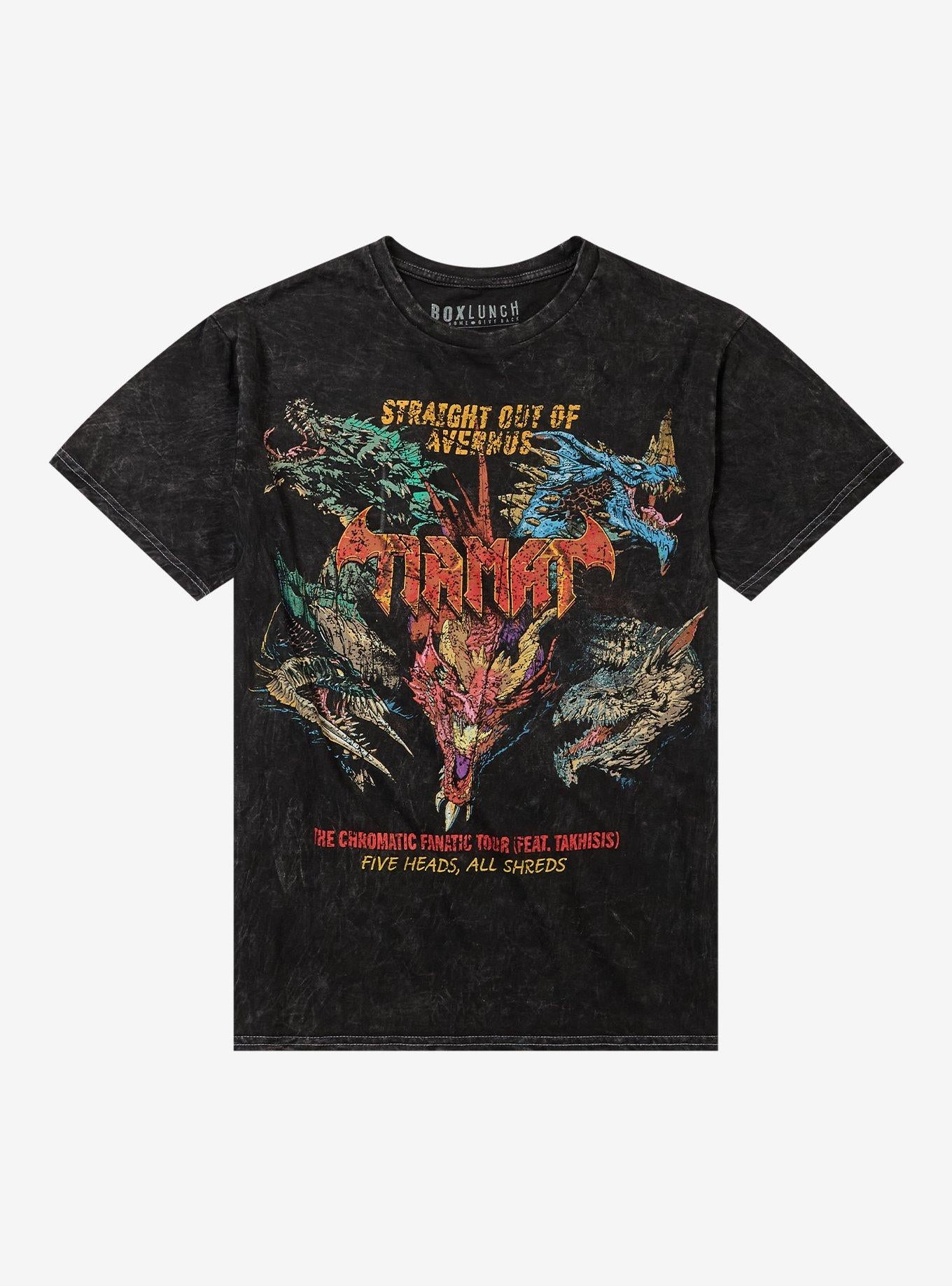 Dungeons Dragons Tiamat Dragon Dark Wash TShirt Graphic Tee | Graphic Tee | Unisex Shirt | High-Quality Print