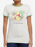Disney Winnie The Pooh Hug Girls Ringer TShirt Graphic Tee | Graphic Tee | Unisex Shirt | High-Quality Print