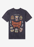 Stranger Things Badge Icons Dark Wash TShirt Graphic Tee | Graphic Tee | Unisex Shirt | Best-Selling Design