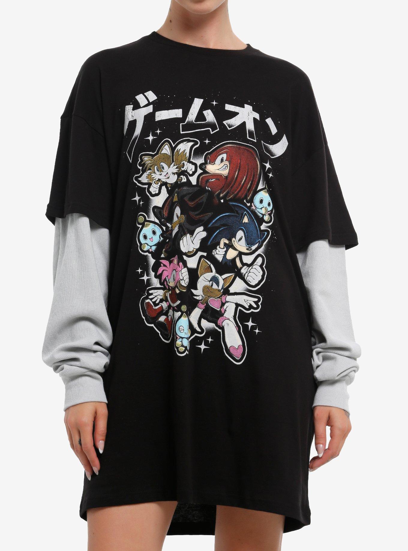 Sonic The Hedgehog Characters Twofer T-Shirt Dress T-Shirt | Bold Graphic Edition | Perfect For Daily Wear