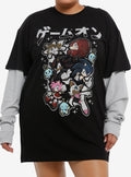 Sonic The Hedgehog Characters Twofer T-Shirt Dress Plus Size T-Shirt | Fan Favorite Style | High Demand Item
