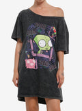 Invader Zim GIR Off-The-Shoulder T-Shirt Dress T-Shirt | Bold Graphic Edition | High Demand Item