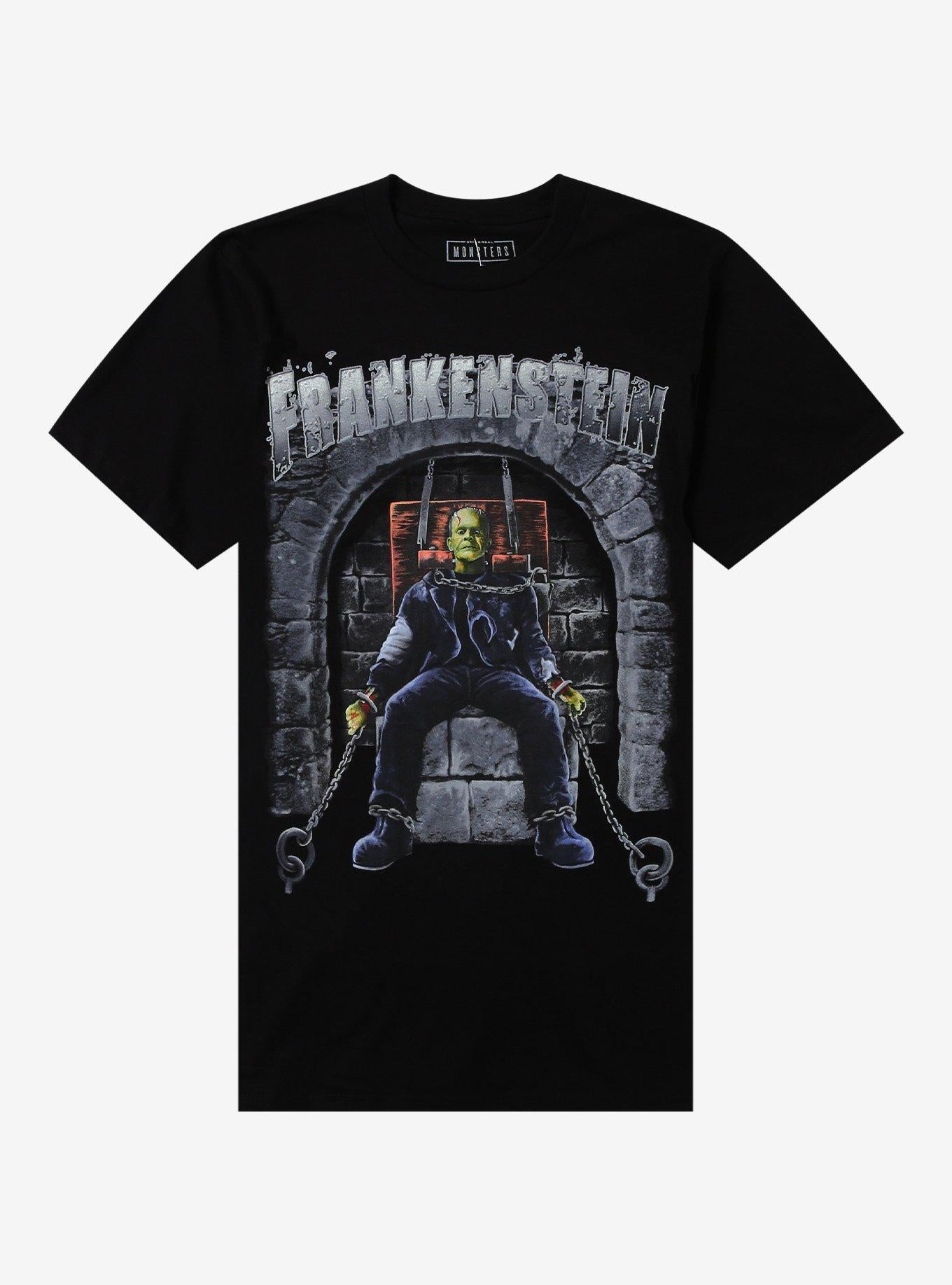 Rock Rebel Universal Monsters Frankenstein Chair T-Shirt