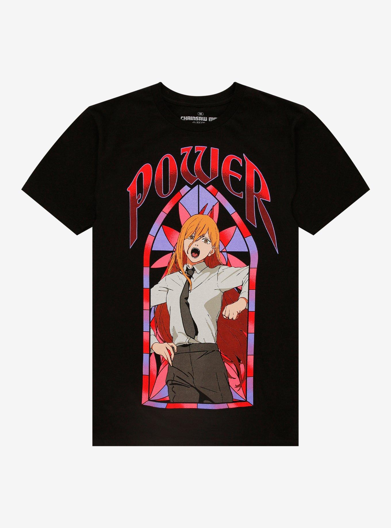 Chainsaw Man Power Stained Glass Portrait TShirt Graphic Tee | Graphic Tee | Unisex Shirt | Premium Quality Apparel