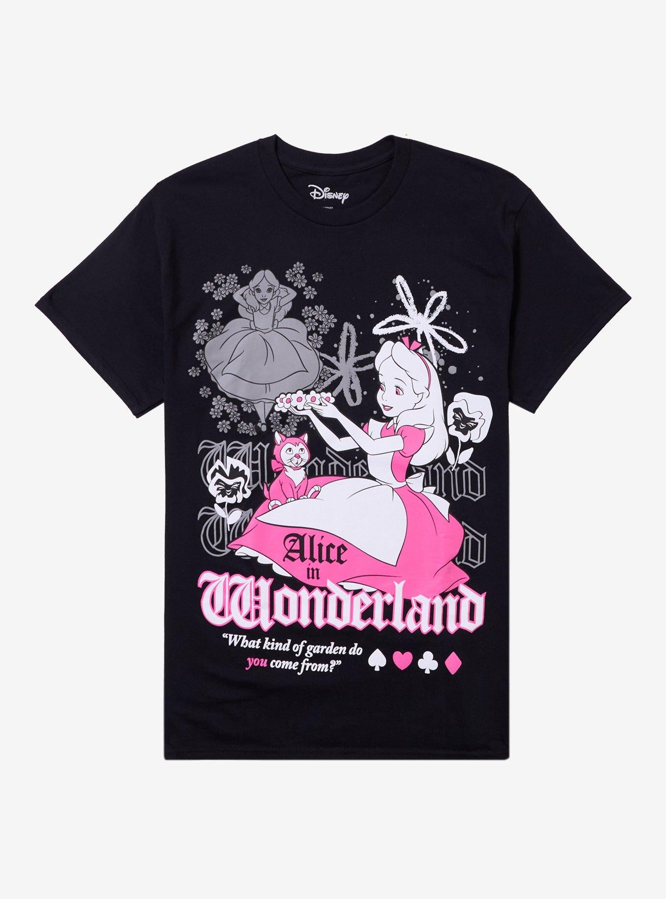 Disney Alice In Wonderland Pink Tonal TShirt Graphic Tee | Graphic Tee | Unisex Shirt | Perfect Gift for Fans