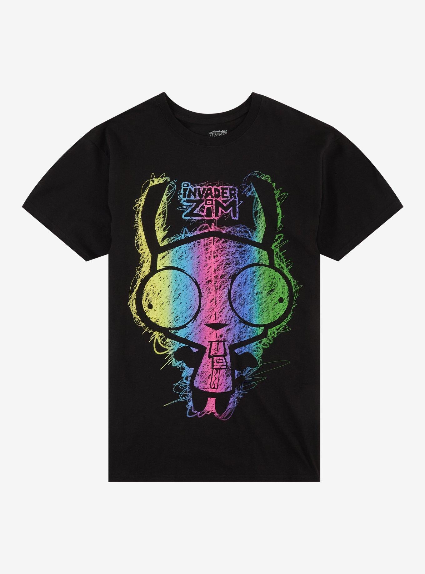 Invader Zim GIR Rainbow Scribble TShirt Graphic Tee | Graphic Tee | Unisex Shirt | Soft Comfortable Wear
