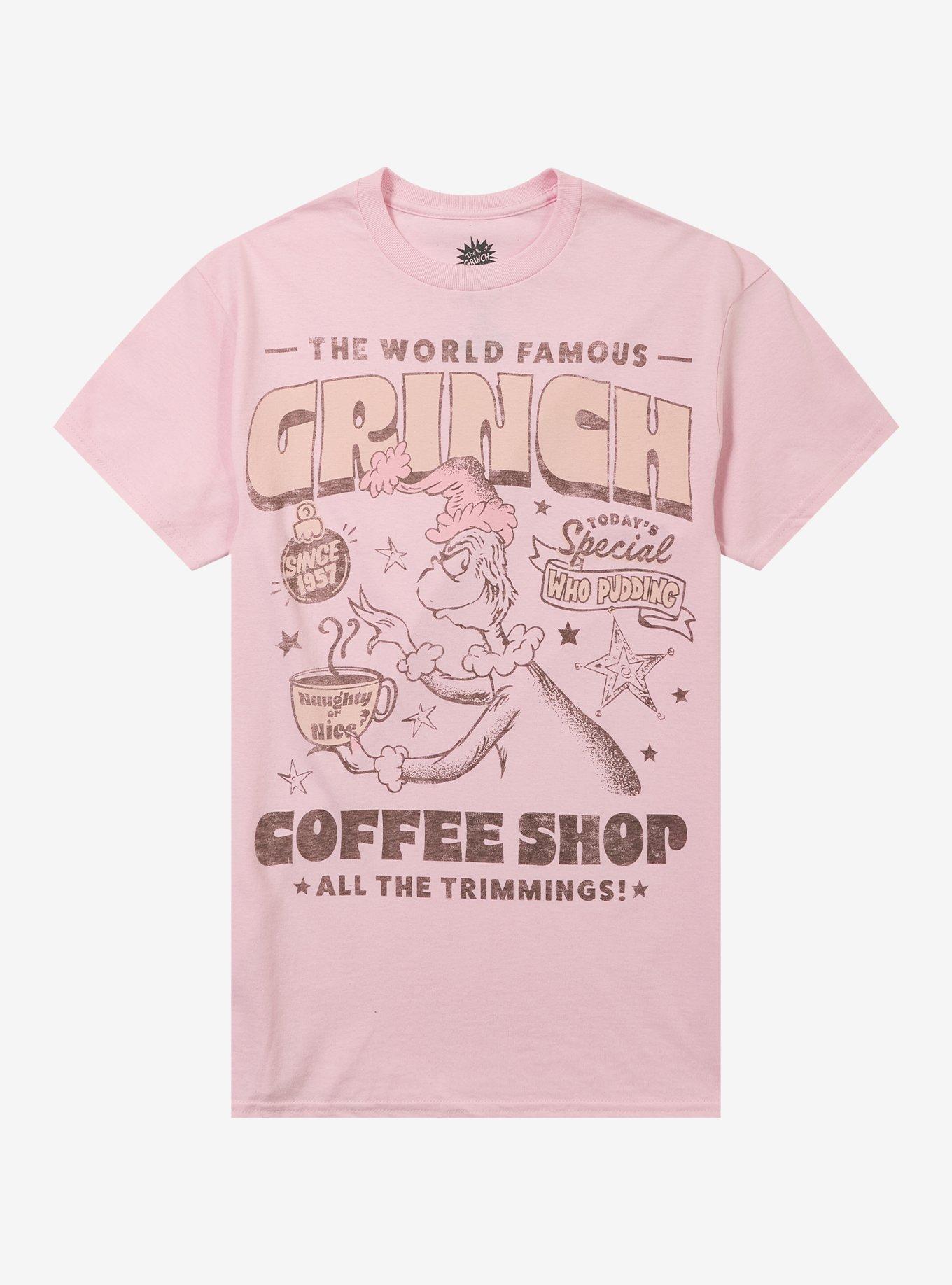 Dr Seuss How The Grinch Stole Christmas Coffee Shop T-Shirt T-Shirt | Exclusive Art Design | Perfect For Daily Wear