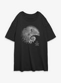 Disney The Nightmare Before Christmas The Nightmare Moon Girls Oversized T-Shirt T-Shirt | Premium Graphic | Trending Now