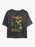 Disney The Nightmare Before Christmas Comic Cover Girls Mineral Wash Crop T-Shirt T-Shirt | Premium Graphic | Top Pick For Fans