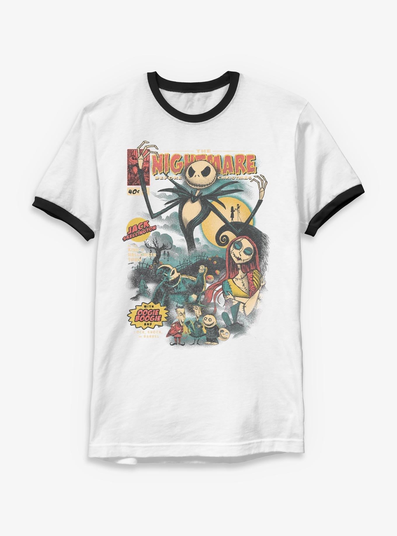 Disney The Nightmare Before Christmas Comic Cover Ringer T-Shirt T-Shirt | Exclusive Art Design | Trending Now