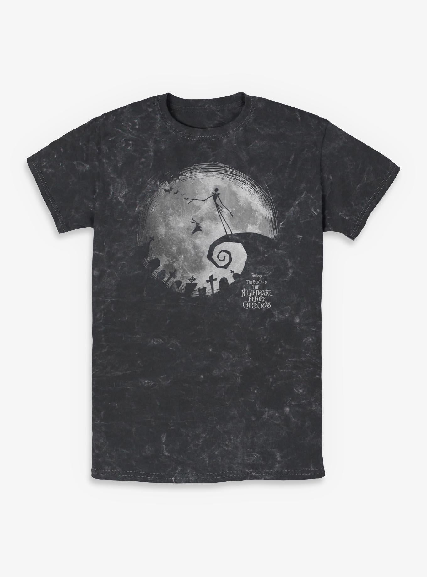 Disney The Nightmare Before Christmas The Nightmare Moon Mineral Wash T-Shirt T-Shirt | Trending Streetwear Style | High Demand Item