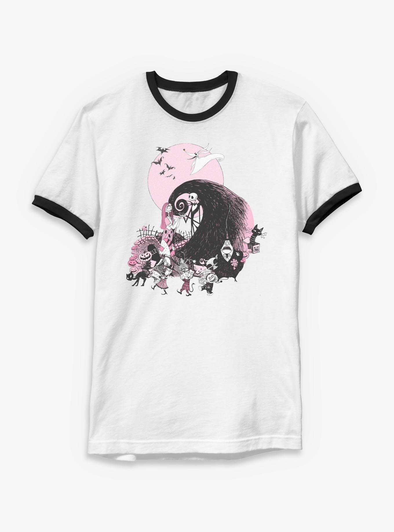 Disney The Nightmare Before Christmas Classic Scene Group Ringer T-Shirt T-Shirt | Best-Selling Design | High Demand Item