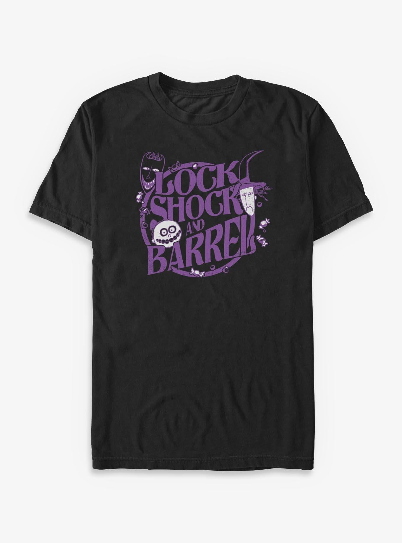 Disney The Nightmare Before Christmas Circle Lock Shock Barrel T-Shirt T-Shirt | Fan Favorite Style | Great Gift Idea