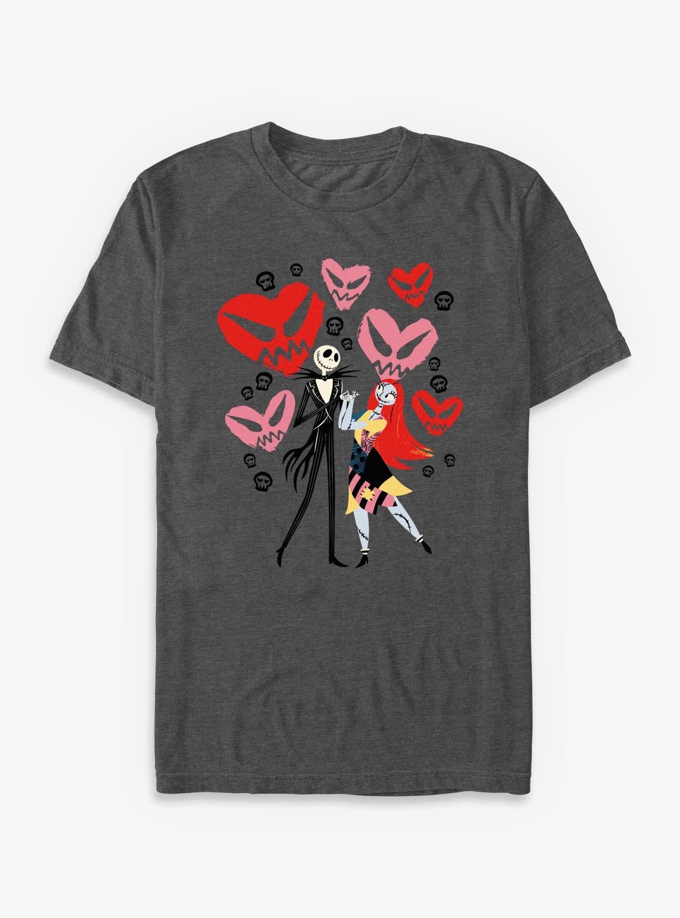 Disney The Nightmare Before Christmas Jack Sally Creepy Hearts T-Shirt T-Shirt | Premium Graphic | Top Pick For Fans