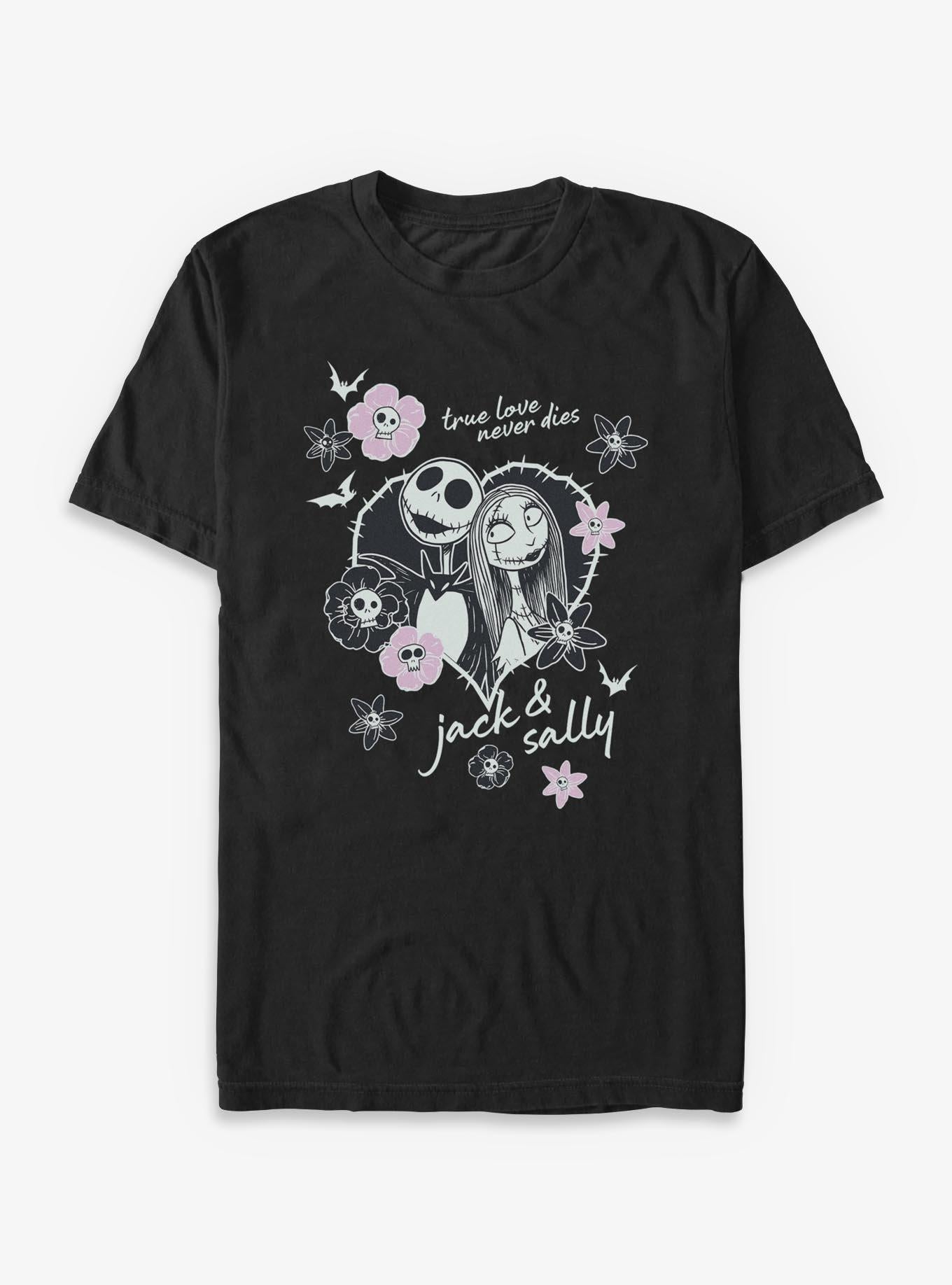 Disney The Nightmare Before Christmas Heart Jack And Sally T-Shirt T-Shirt | Best-Selling Design | High Demand Item