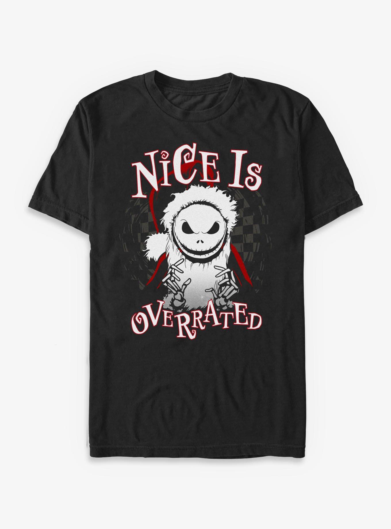 Disney The Nightmare Before Christmas Nice Is Overrated T-Shirt T-Shirt | Trending Streetwear Style | Perfect For Daily Wear