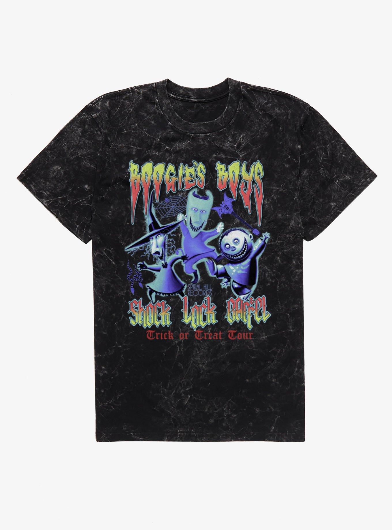 Disney The Nightmare Before Christmas Boogie's Boys Trick Or Treat Tour Mineral Wash T-Shirt Hot Topic Exclusive T-Shirt | Premium Graphic | Trending Now