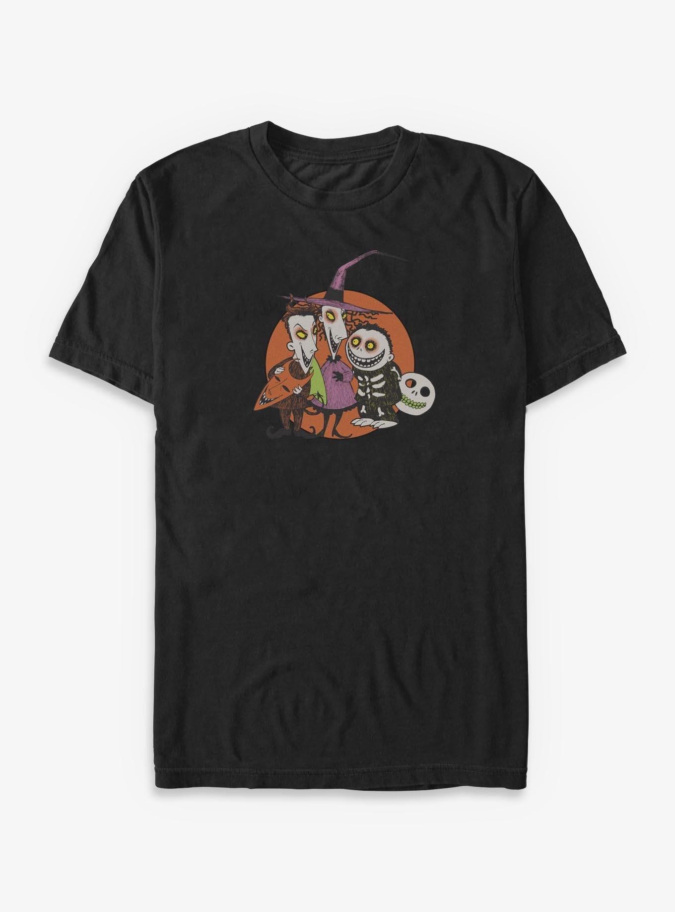 Disney The Nightmare Before Christmas Troublemakers Trio Shock Lock Barrel Big Tall T-Shirt T-Shirt | Bold Graphic Edition | Must-Have Style