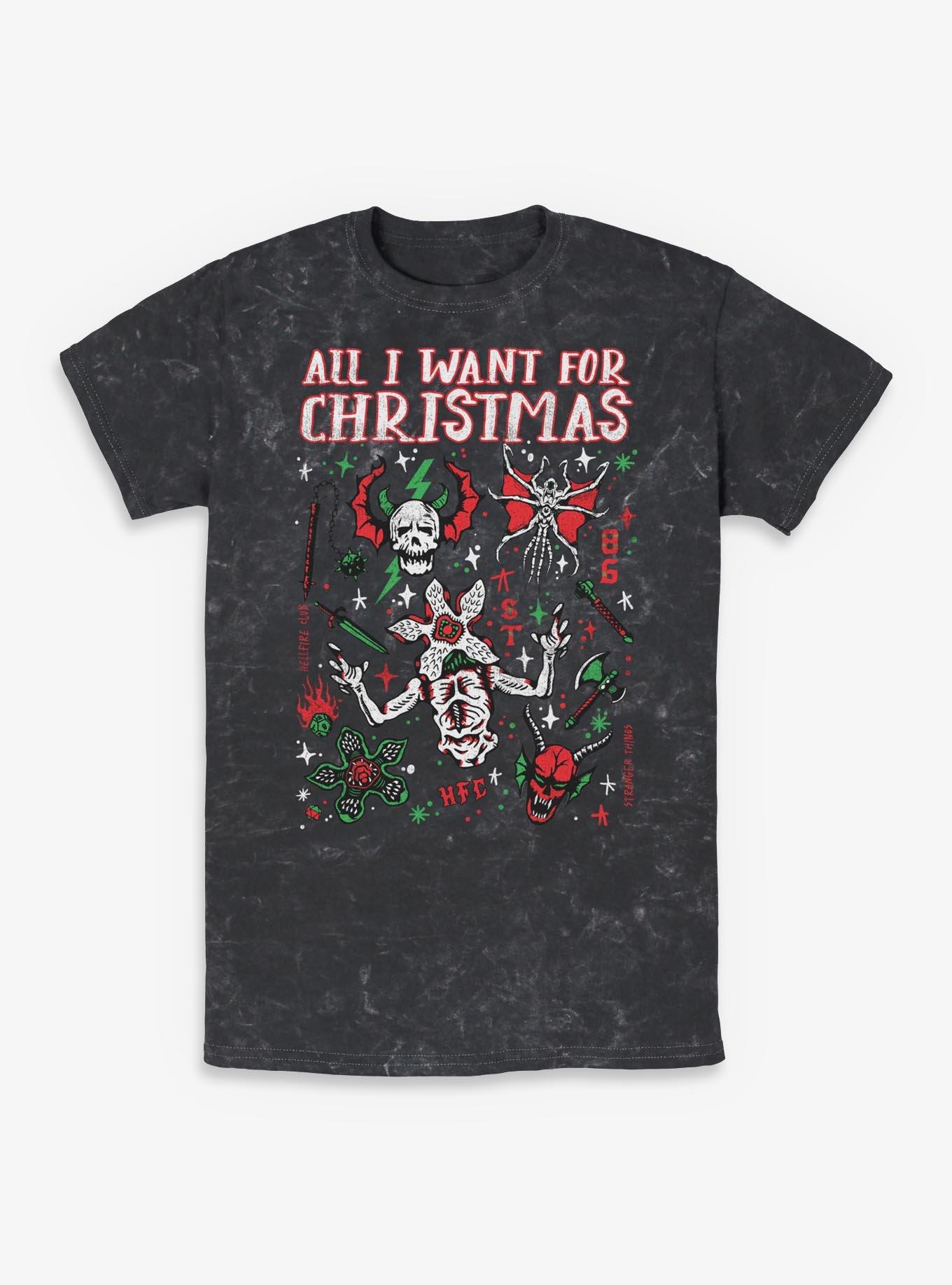 Stranger Things Christmas Flash Sheet Mineral Wash T-Shirt T-Shirt | Trending Streetwear Style | Perfect For Daily Wear