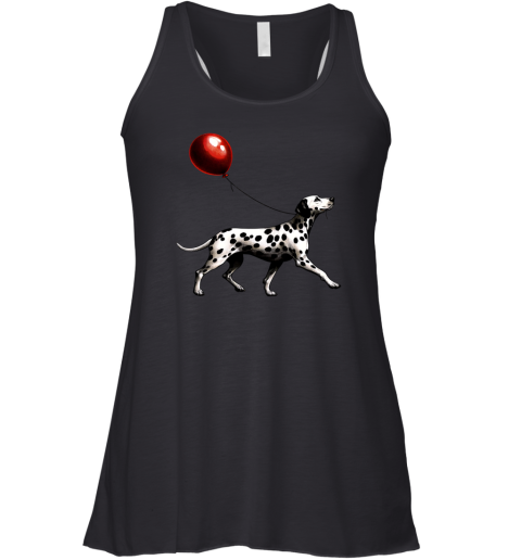 Dalmatian With Red Balloon Racerback Tank