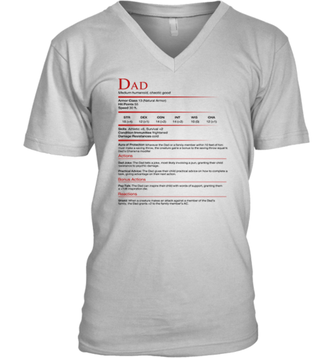 Dungeons Amp Dragons Dad V Neck T Shirt