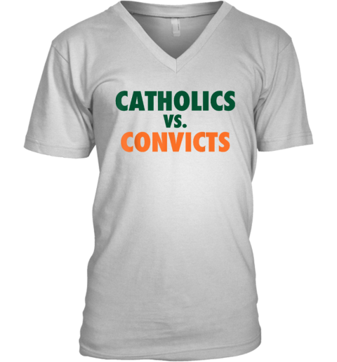 Classic Catholics Vs Convicts 1988 V Neck T Shirt