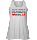 Americans Have The Right To Bear Arms Canadians Racerback Tank