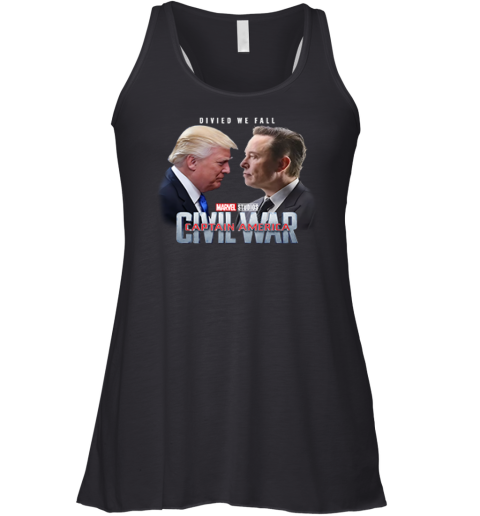 Captain America Civil War Trump Vs Elon Racerback Tank