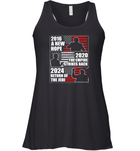Biden 2020 The Empire Strikes Back Trump 2024 Return Of The Jedi Racerback Tank