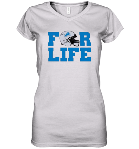 Detroit Lions For Life Nfl Women039S V Neck T Shirt