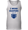 Diaper Minimalist Baby Parent I Wear Diapers 247 Tank Top