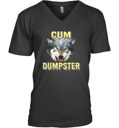 Cup Dumpster Wolf Meme V Neck T Shirt