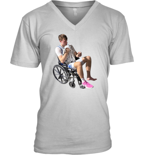 Cooper Flagg In Wheelchair V Neck T Shirt