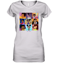Black Girls Cartoon Grl Pwr Women039S V Neck T Shirt