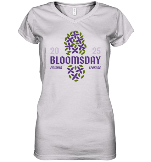 Bloomsday 2025 Finisher Spokane Women039S V Neck T Shirt