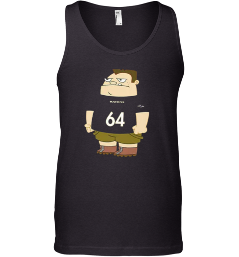 Baltimore Ravens Tyler Linderbaum 64 Buford Van Stomm Tank Top