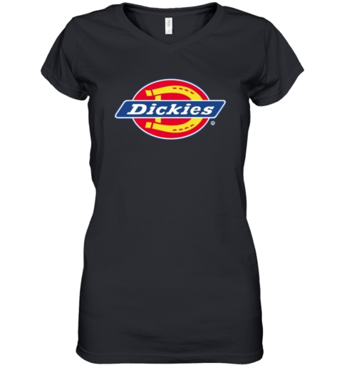 Dickies Brand Logo Women039S V Neck T Shirt