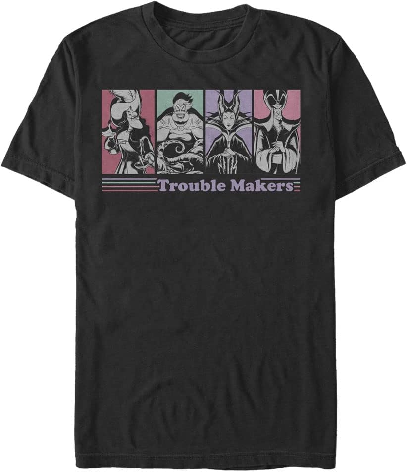 Disney Big & Tall Villains Trouble Maker Men's Tops Short Sleeve Tee Shirt