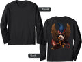 Patriotic American Design With Eagle And Flag Back Print Long Sleeve