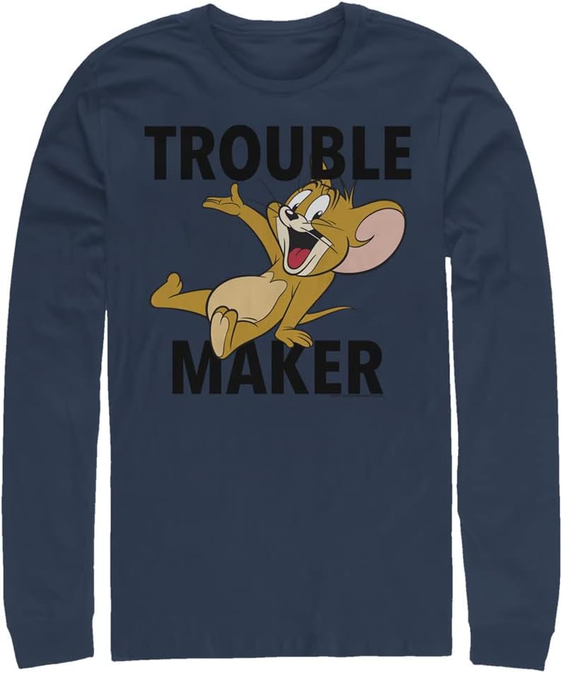 Harry Potter Big & Tall Tom & Jerry Trouble Maker Men's Tops Long Sleeve Tee Shirt