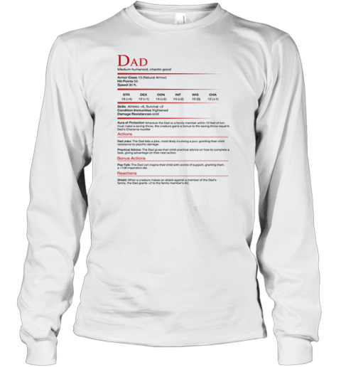 Dungeons Amp Dragons Dad Long Sleeve T Shirt