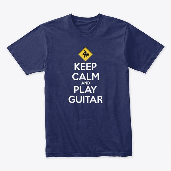 Keep Calm Play Guitar - logo | Premium Unisex T-Shirt